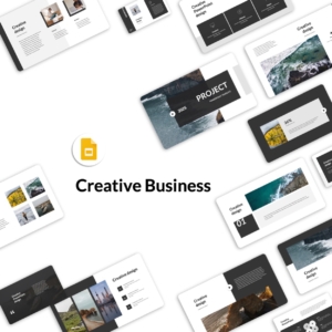 Google Slides-Clean Black Creative PowerPoint Template