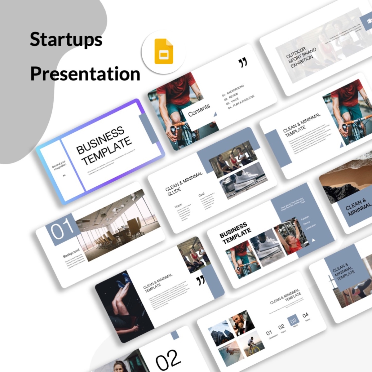 Google Slides-Startups Minimal Powerpoint Templates