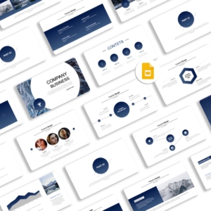 Google Slides-Cold Blue Minimal Presentation Template
