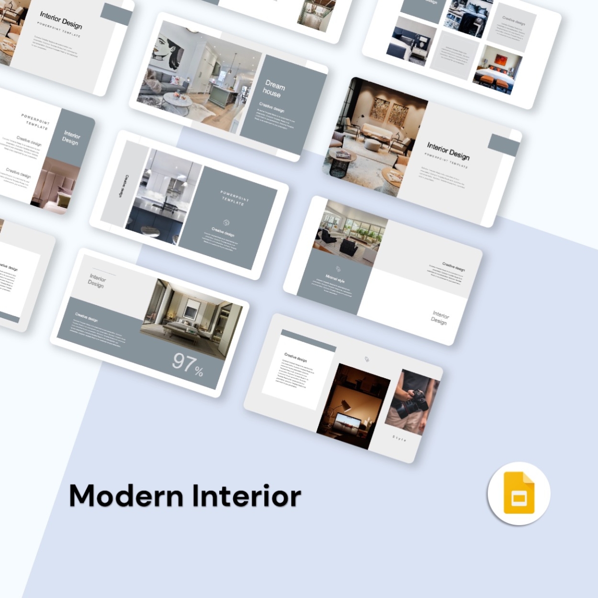 Google Slides-Creative Modern Interior Design PowerPoint Template