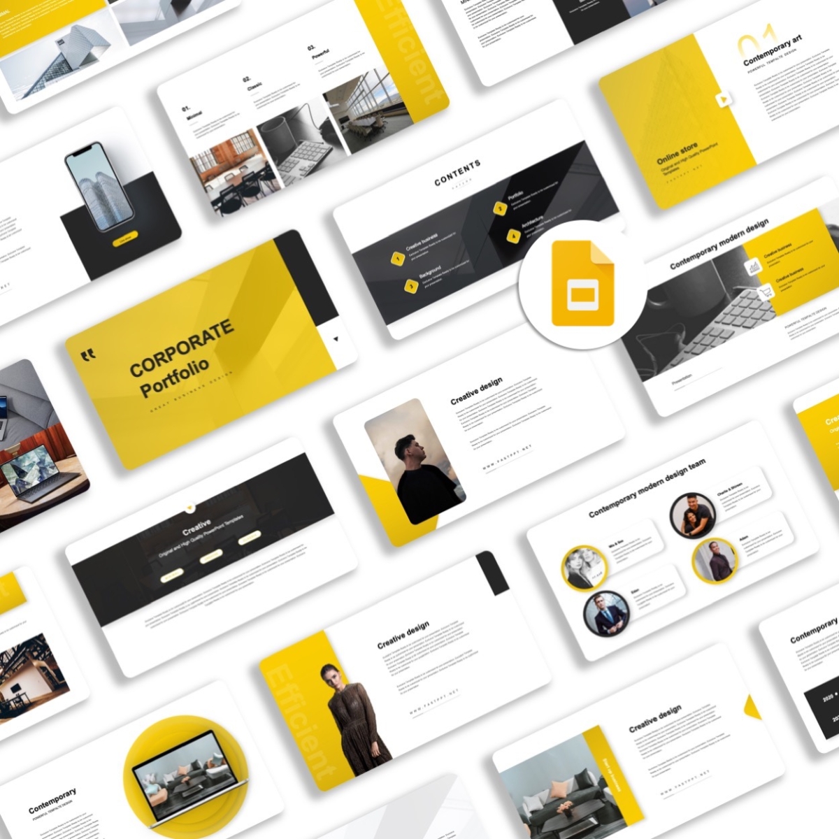 Google Slides-Black Yellow Business Proposal Presentation Template