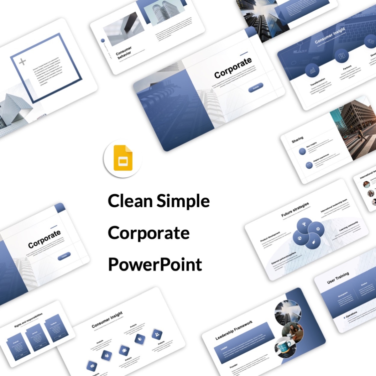 Google Slides-Clean Simple Corporate PowerPoint Template