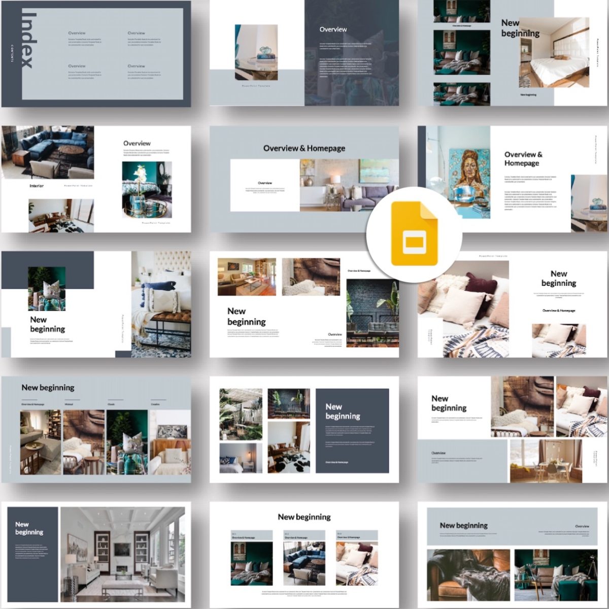 Google Slides-Modern Stylish Interior Design Presentation Template