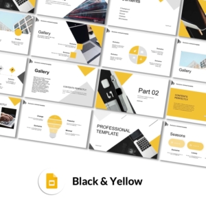 Google Slides-Black Yellow Business Presentation Template