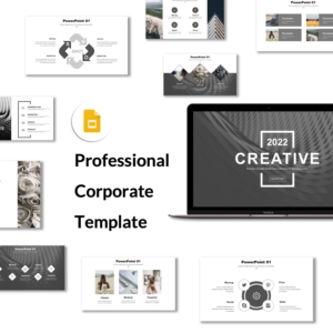 Google Slides-Black White Simple Business Report PowerPoint Template