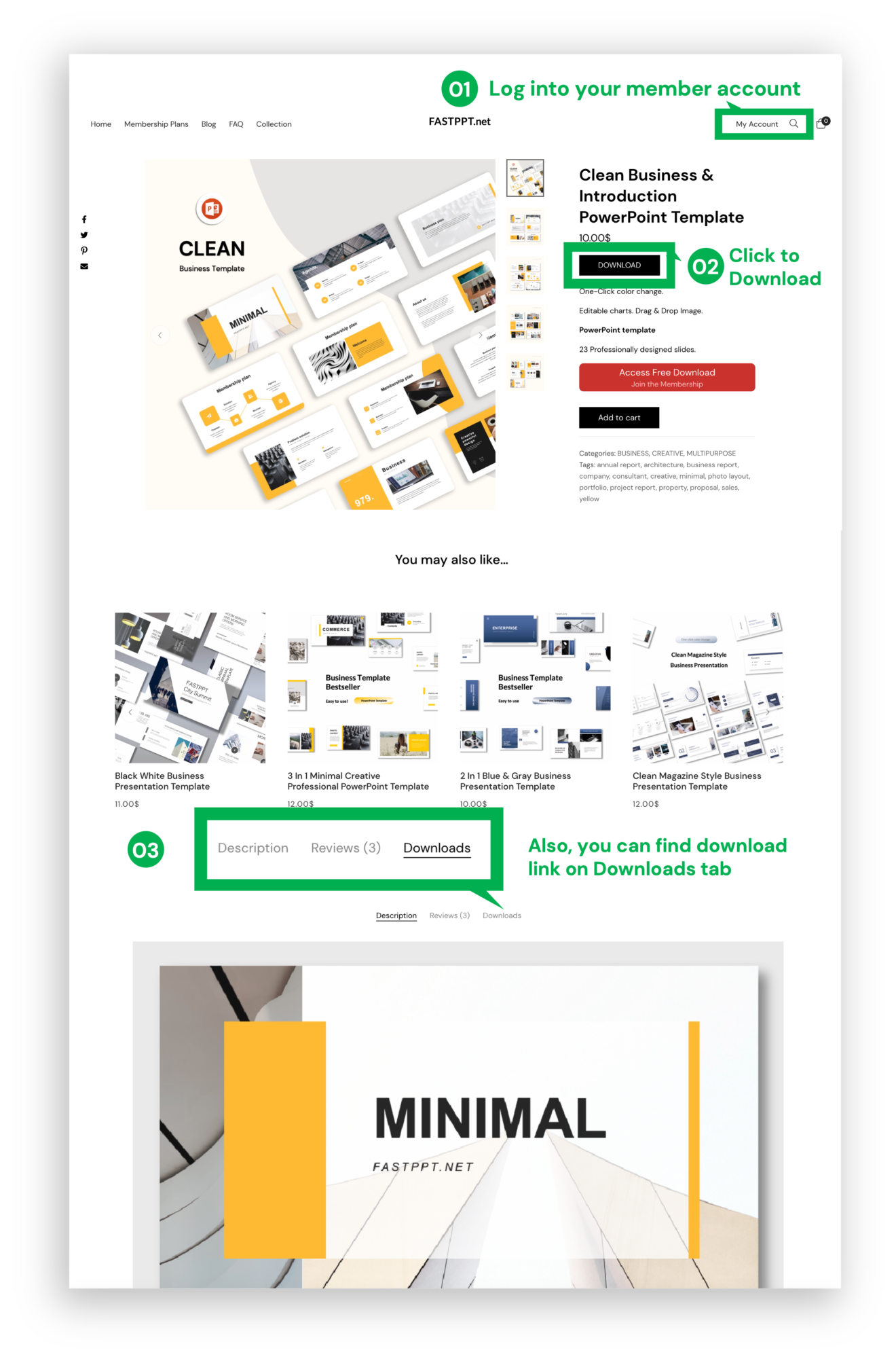 FAQ Page – Original and High Quality PowerPoint Templates
