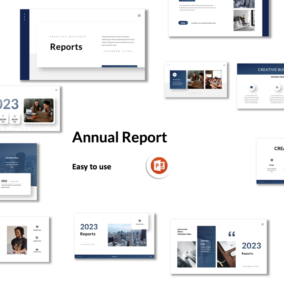 Minimal Annual Report Creative Presentation Template