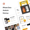Editable iPhone Mockup Data Analysis PowerPoint Template