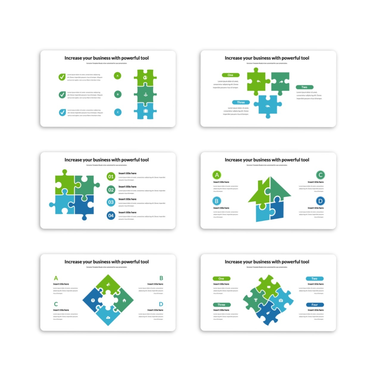Puzzle Infographic PowerPoint Template Slides