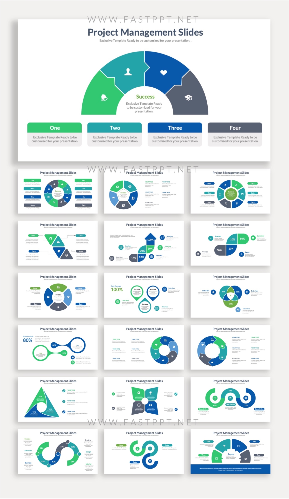 PROJECT MANAGEMENT POWERPOINT TEMPLATE FREE visual data 7