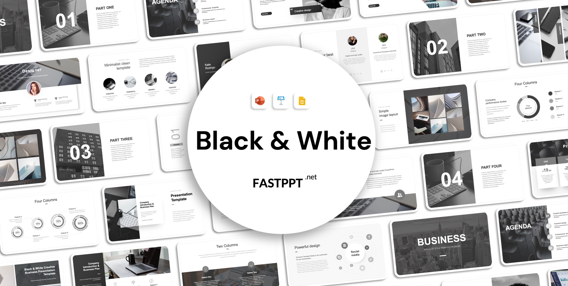 Best Black & White PowerPoint Templates to Nail Your Next Pitch