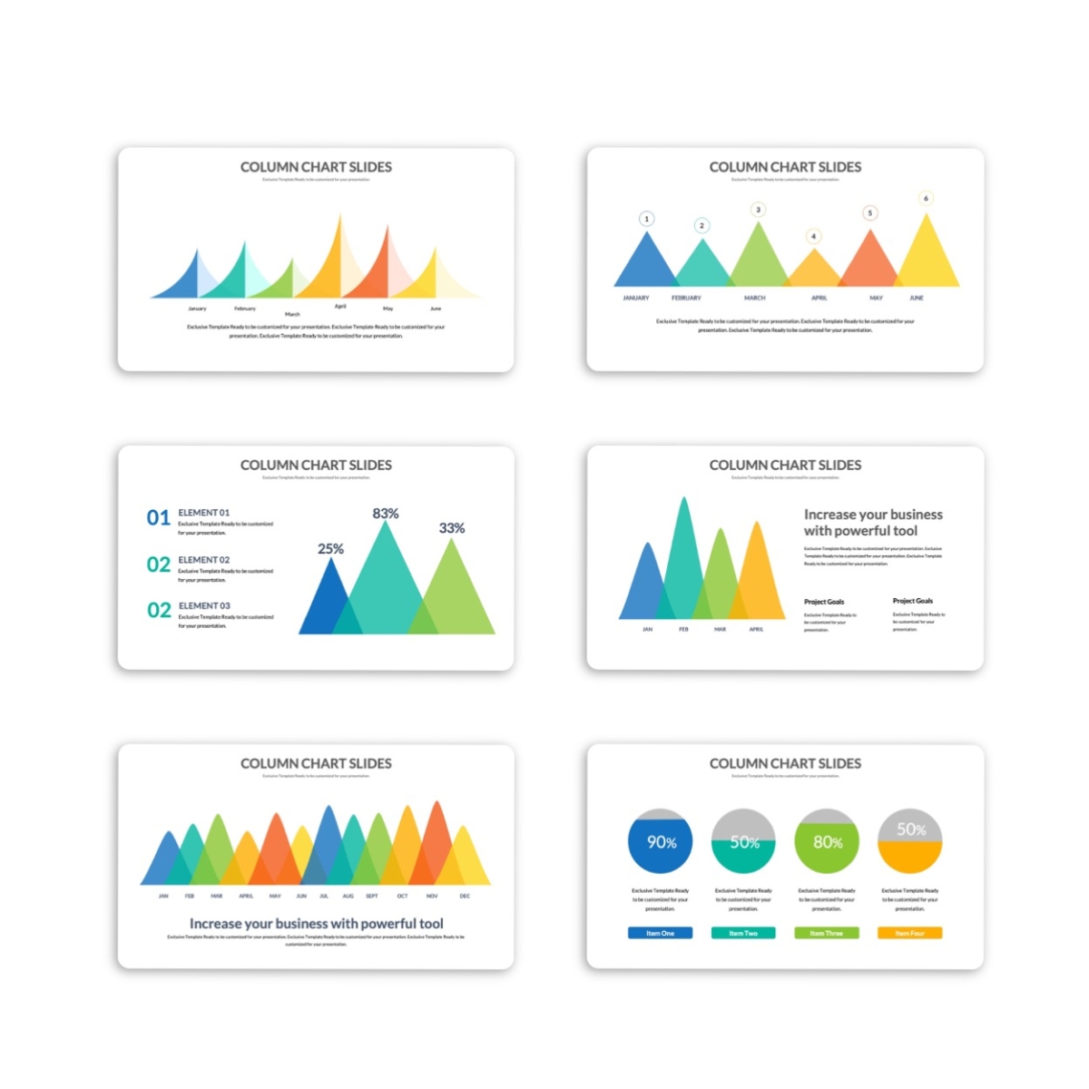 Column Chart Infographic PowerPoint Template