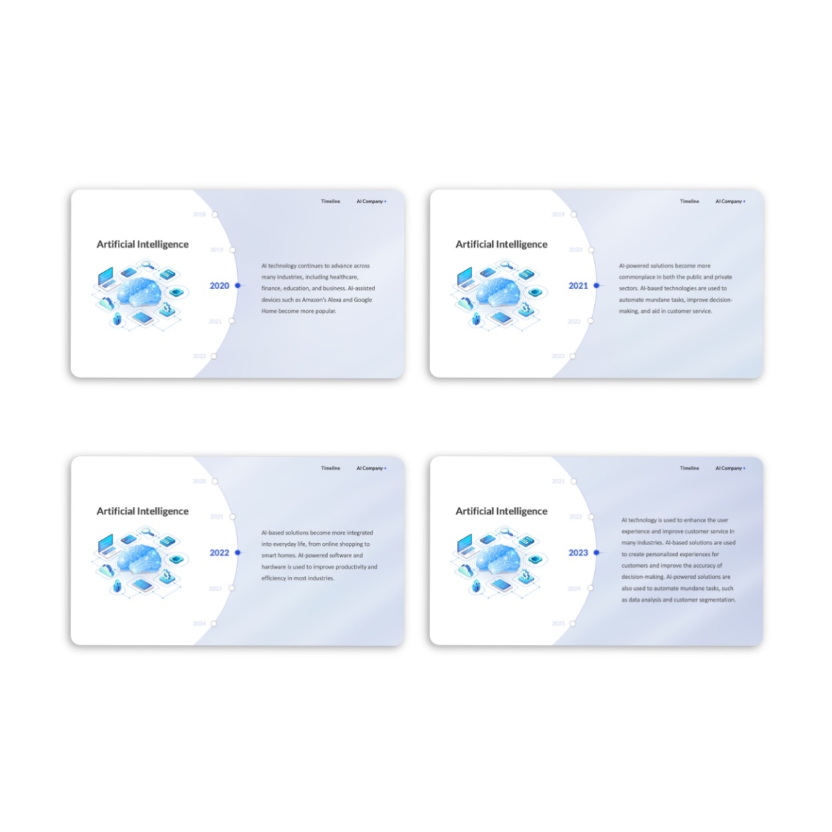 Timeline Tutorials Showcase PowerPoint