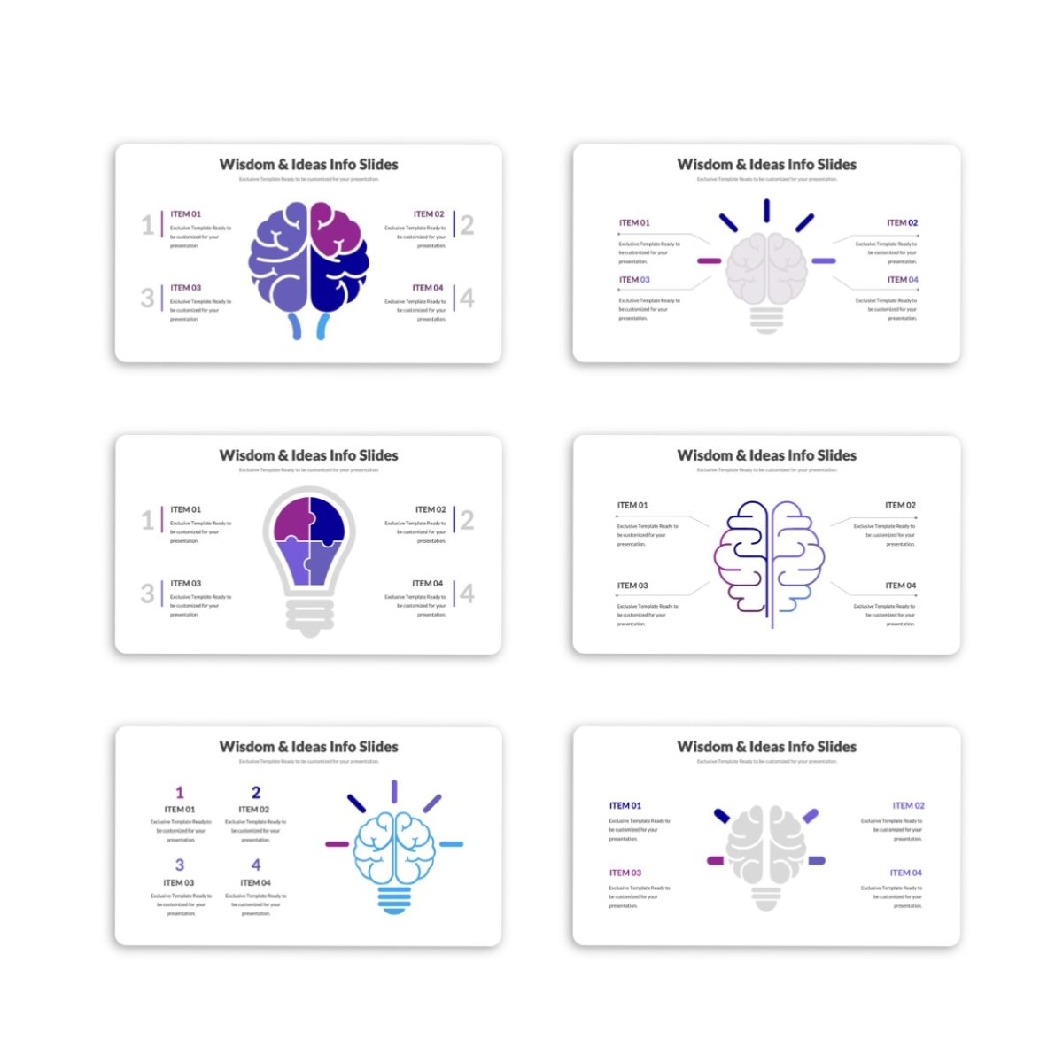 Wisdom & Ideas Infographic PowerPoint Slides
