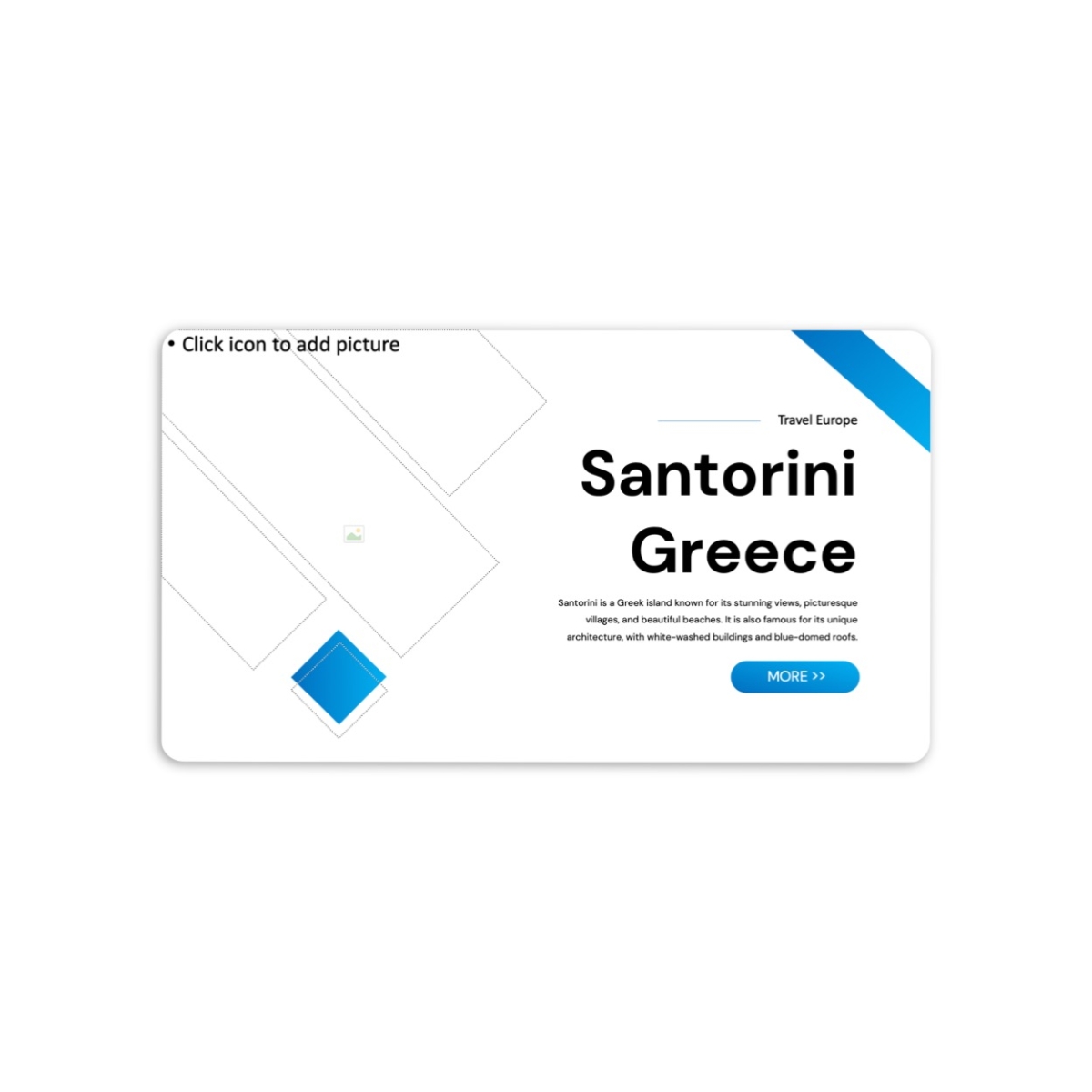 Santorini Greece Tutorial Showcase PowerPoint