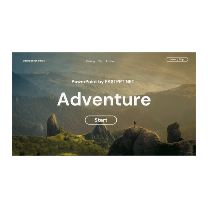 Adventure Tutorial Showcase PowerPoint + Easy to Use Template
