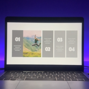 4 Bullet Point Animated PowerPoint Template